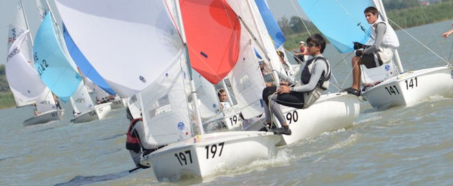 Fleet downwind - 420 Worlds 2012 © Paul Szimak - copyright http://www.derpaul.at